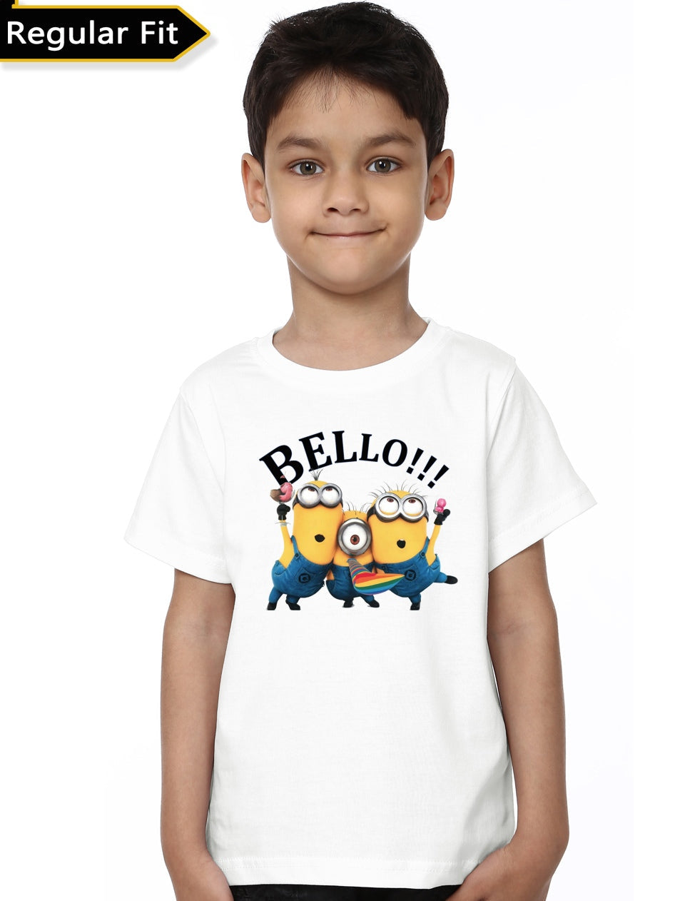 Bello Kids Unisex White Tee Hoodie, Sweatshirt | PureTeeCo.com