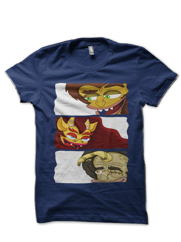 3 Monsters One Shirt Navy Blue T-Shirt Hoodie, Sweatshirt | PureTeeCo.com