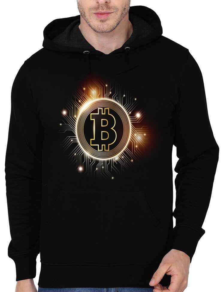 Bitcoin Black Hoodie T-Shirts, Sweatshirt | PureTeeCo.com