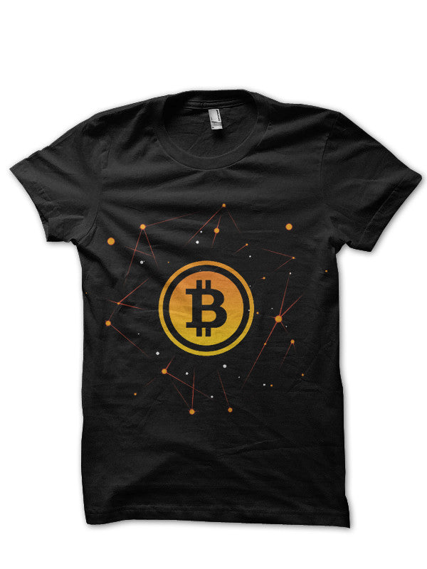 Bitcoin Blockchain Black T-Shirt Hoodie, Sweatshirt | PureTeeCo.com