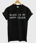 black is my happy colour shirt Hoodie, Sweatshirt | PureTeeCo.com