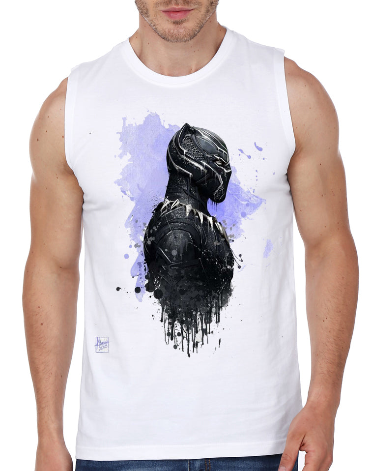 Black Panther Gym White Vest T-Shirts, Hoodie, Sweatshirt | PureTeeCo.com