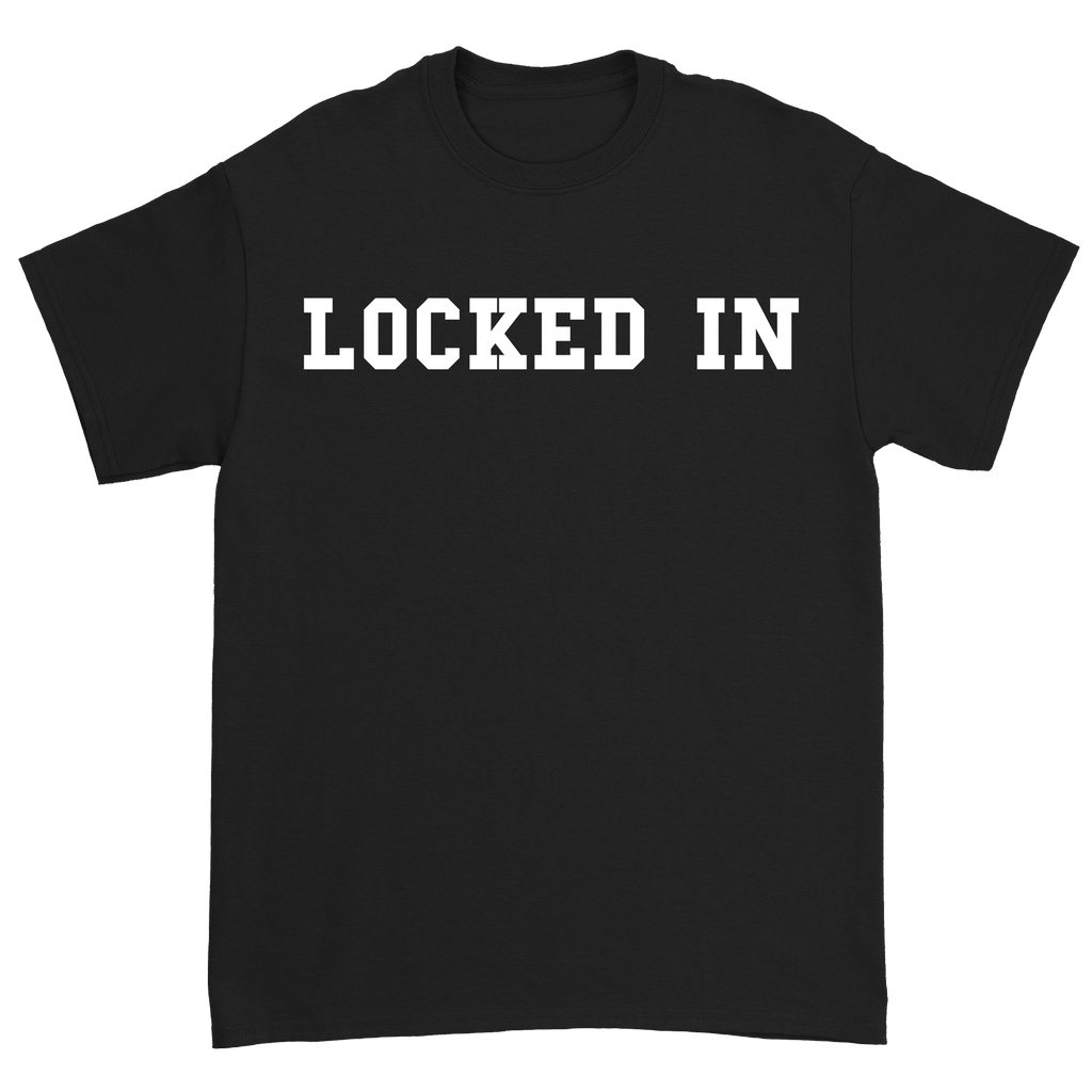 Davis Clarke - Locked In T-Shirt (White Print) Hoodie, Sweatshirt | PureTeeCo.com (Image 2)