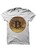 Bitcoin White Half Sleeve T-Shirt Hoodie, Sweatshirt | PureTeeCo.com