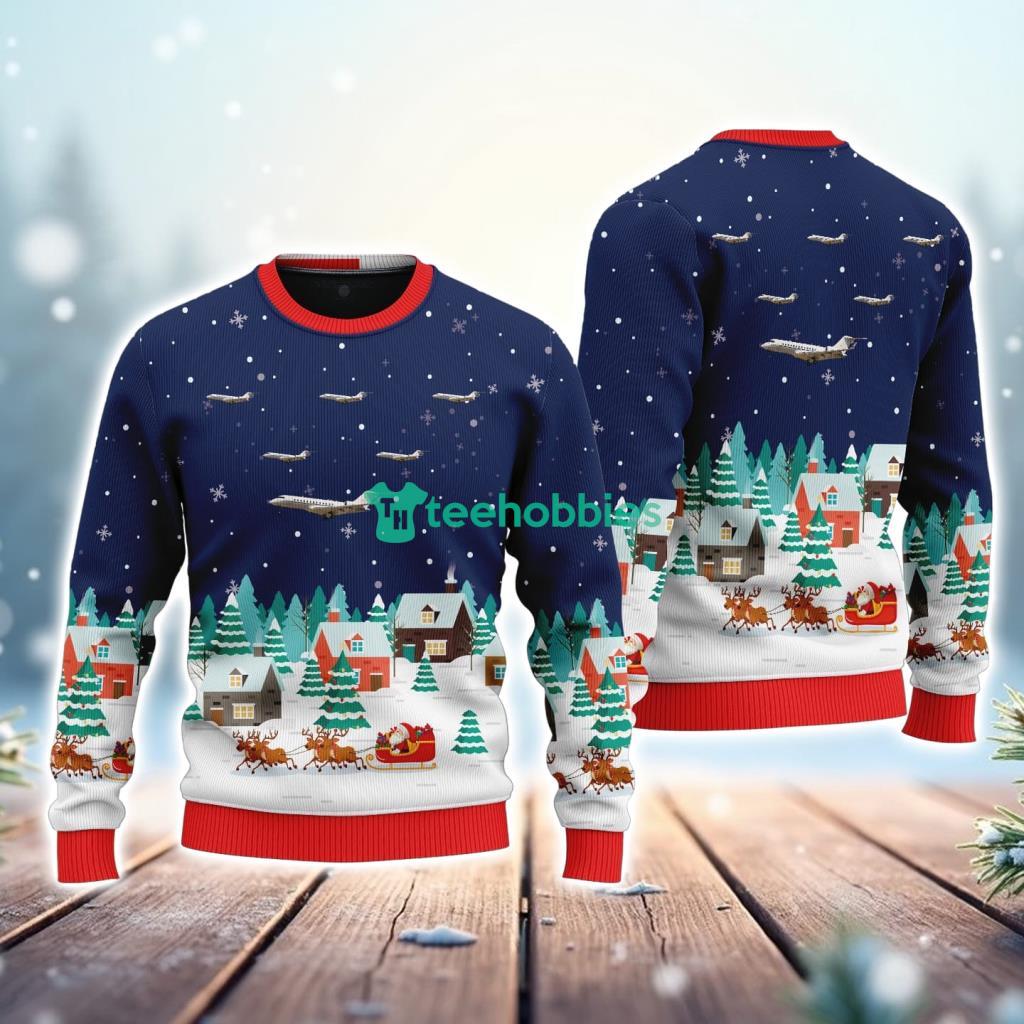 Bombardier Global Express Us Air Force Christmas Ugly Sweater Meaningful Gift For Aviation Fans