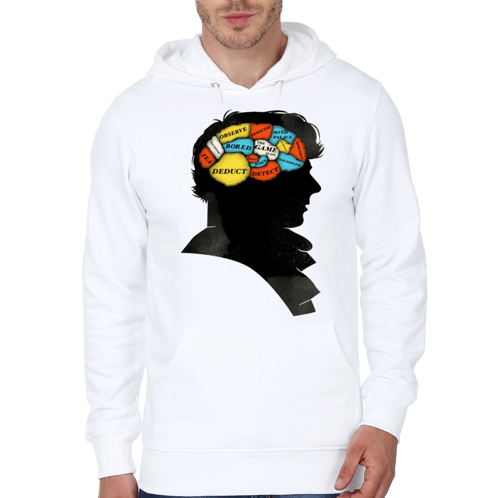 Bored Sherlock White Hoodie T-Shirts, Sweatshirt | PureTeeCo.com