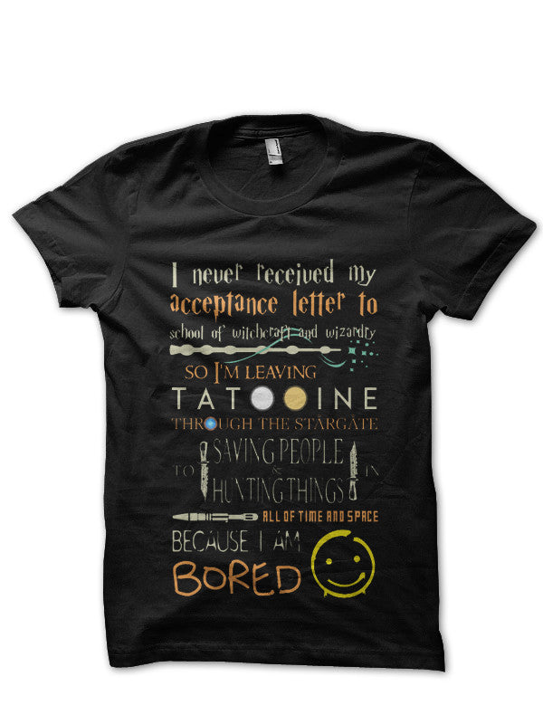 Beacause I Am Bored Black T-Shirt Hoodie, Sweatshirt | PureTeeCo.com