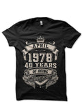 Born In April 1978 Black T-Shirt Hoodie, Sweatshirt | PureTeeCo.com