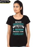 Never Underestimate The Power Of Woman Born In February Girls Top T-Shirts, Hoodie, Sweatshirt | PureTeeCo.com