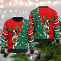 Boston Terrier Christmas Ugly Sweater Boston Terrier Xmas Holiday Gift Cozy Christmas Ugly Sweater