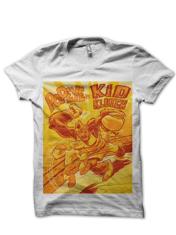 Boxer Popeye White Tee Hoodie, Sweatshirt | PureTeeCo.com