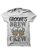 Groomâ€™s Brew Crew White T-Shirt Hoodie, Sweatshirt | PureTeeCo.com