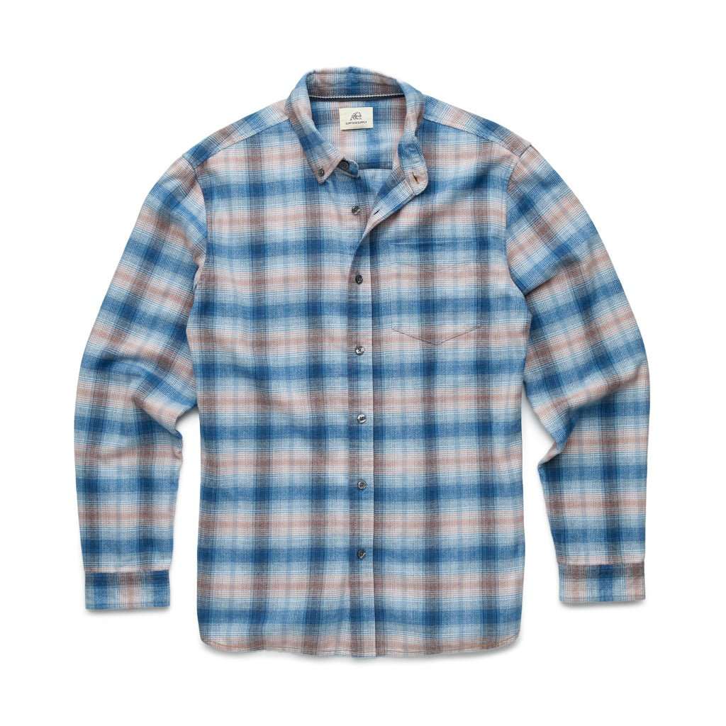 Brian Flannel Plaid Shirt - Blue Heather Plaid Hoodie, Sweatshirt | PureTeeCo.com (Image 2)