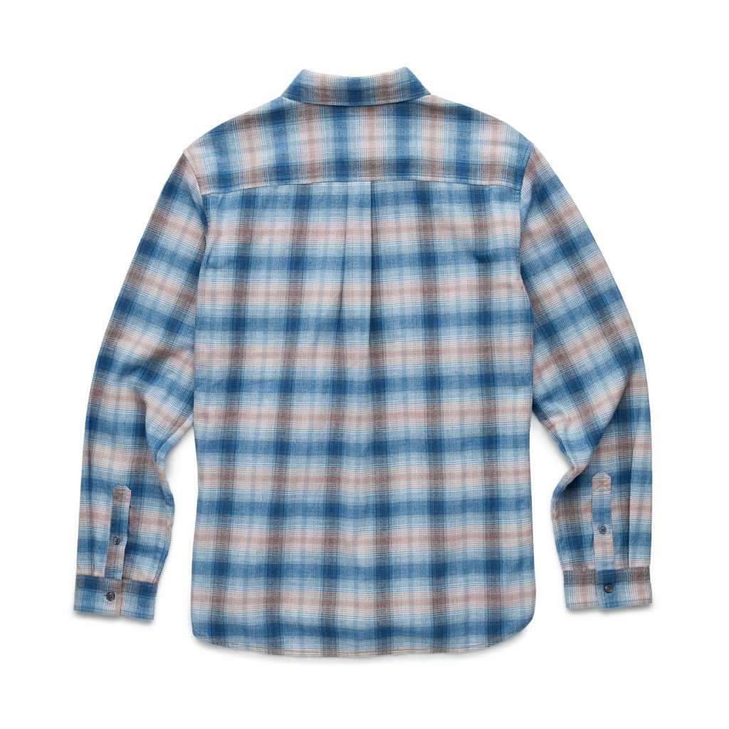 Brian Flannel Plaid Shirt - Blue Heather Plaid Hoodie, Sweatshirt | PureTeeCo.com (Image 4)