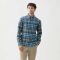 Brian Flannel Plaid Shirt - Green Heather Plaid Hoodie, Sweatshirt | PureTeeCo.com (Image 1)
