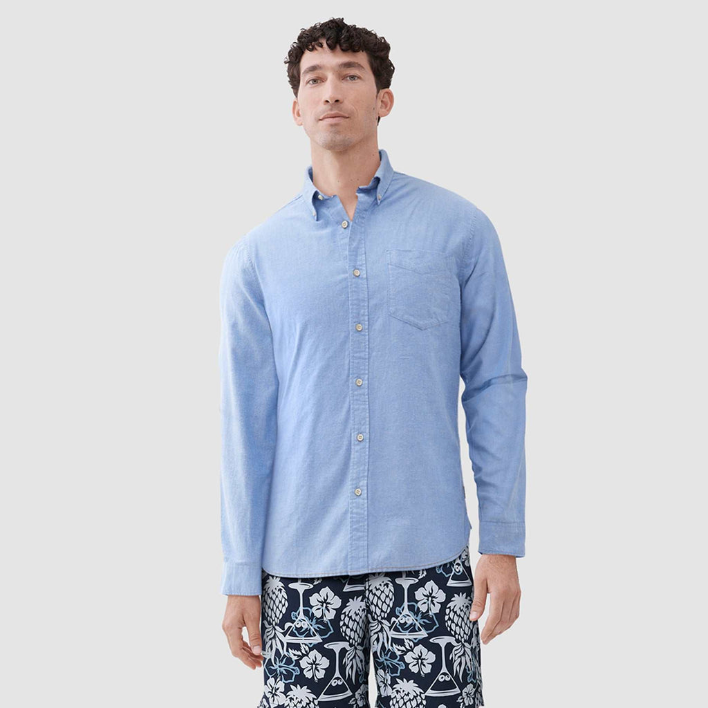 Brian Oxford Martini Sleeve Shirt - Blue Combo Hoodie, Sweatshirt | PureTeeCo.com (Image 3)