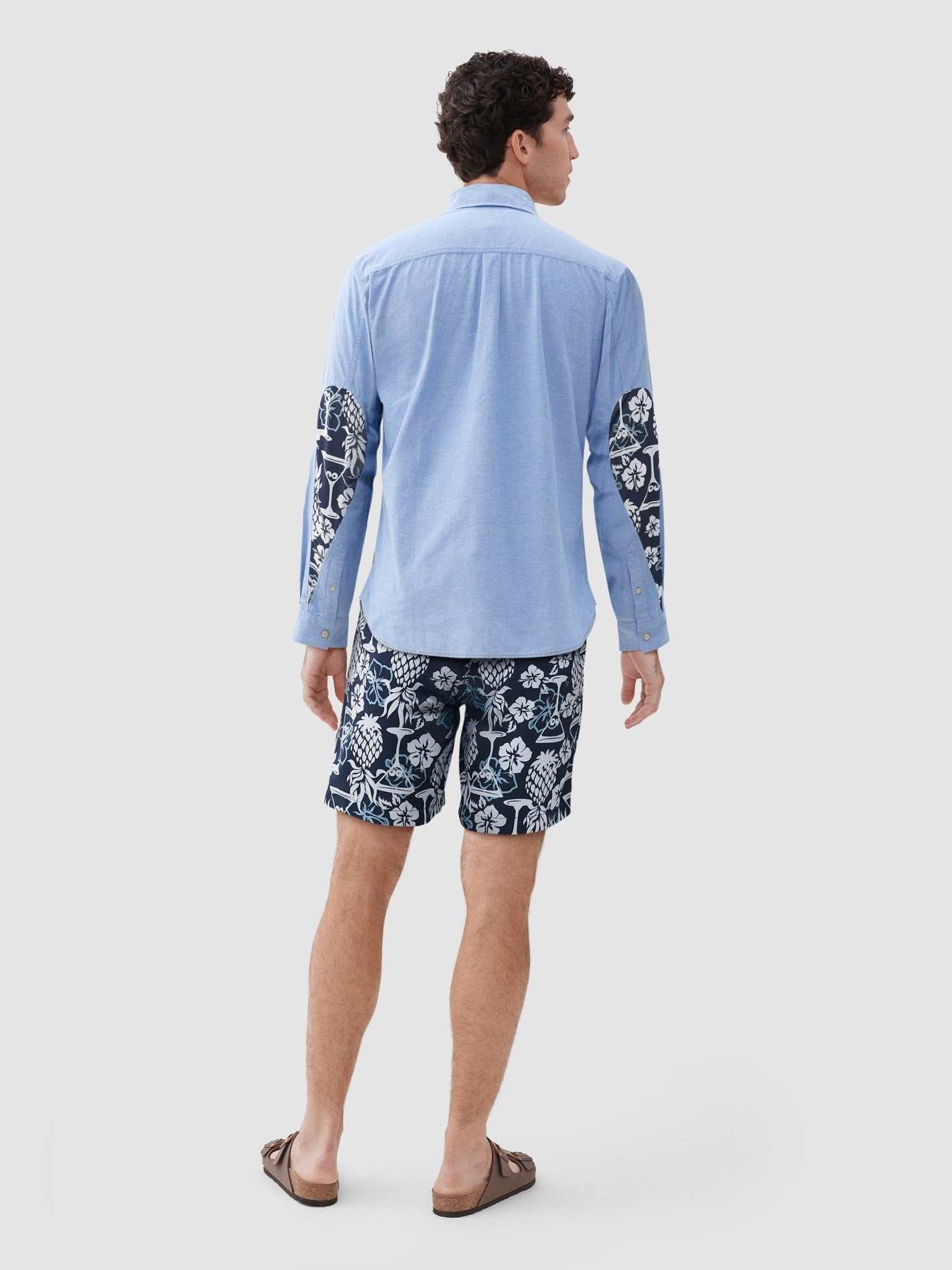 Brian Oxford Martini Sleeve Shirt - Blue Combo Hoodie, Sweatshirt | PureTeeCo.com (Image 5)