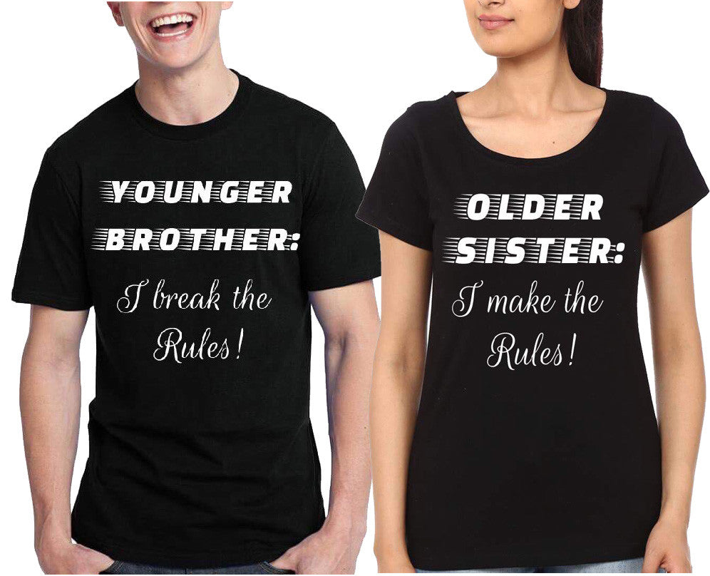 Brother Sister Black T-Shirt Hoodie, Sweatshirt | PureTeeCo.com