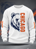Men's Football Gameday Gift For Football Fans Casual Waffle Sweatshirt