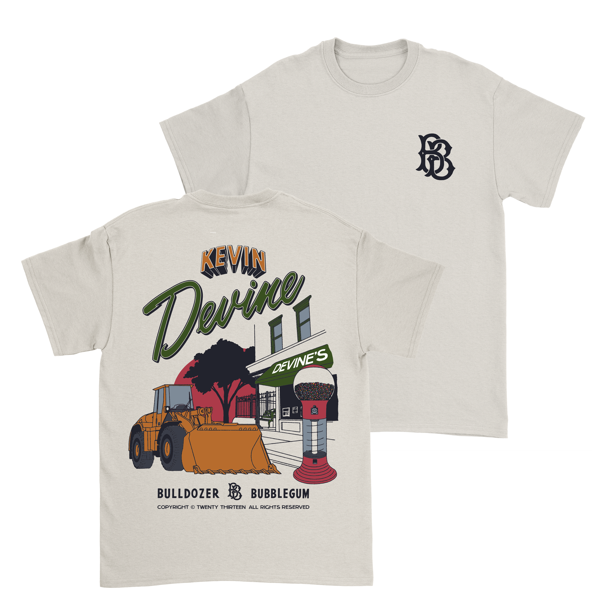 Kevin Devine - Bubbledozer T-Shirt AND Bubblegum + Bulldozer 2xLP Bundle Hoodie, Sweatshirt | PureTeeCo.com (Image 2)