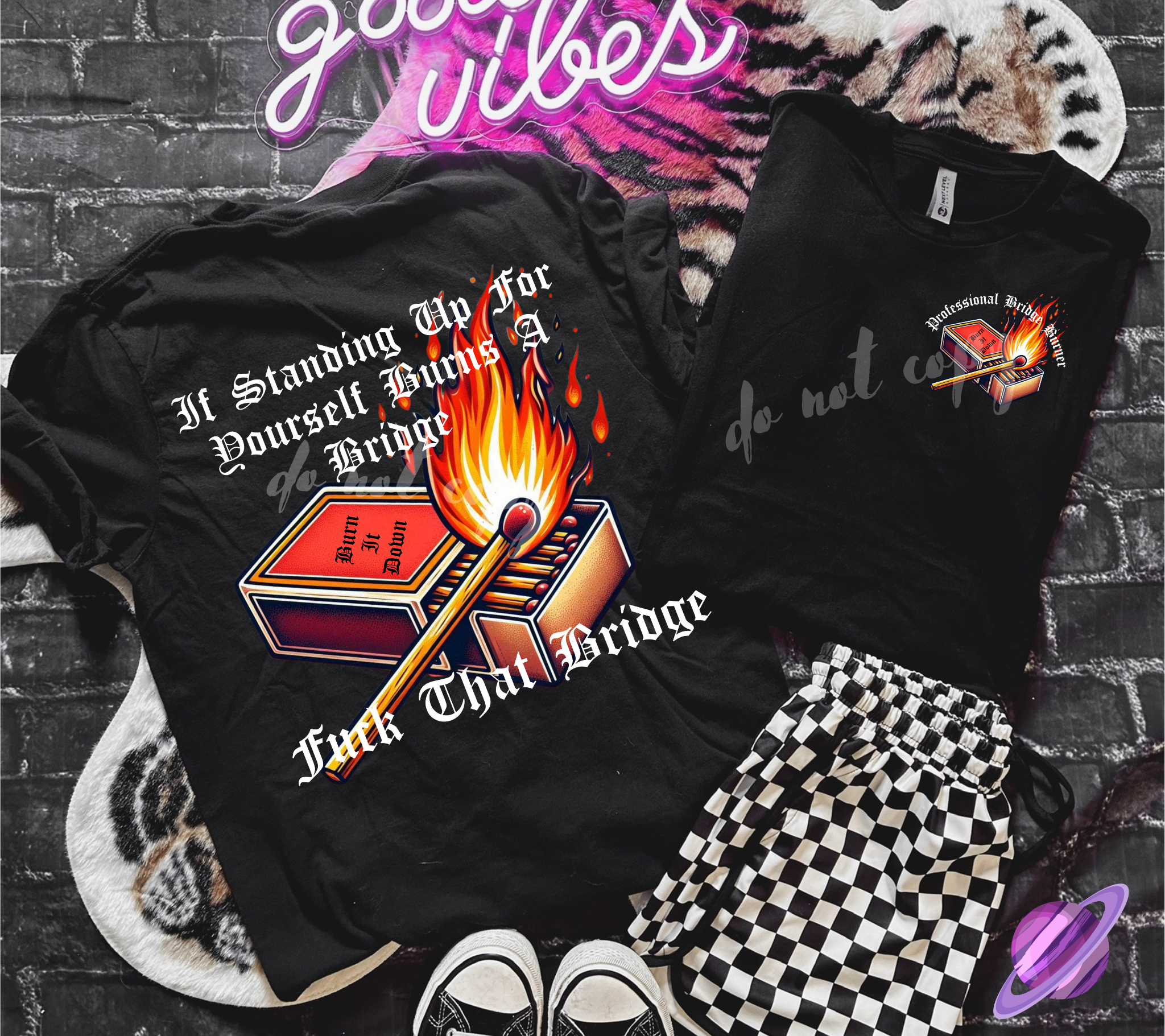 BRIDGE BURNER TEE with pocket print Hoodie, Sweatshirt | PureTeeCo.com (Image 1)