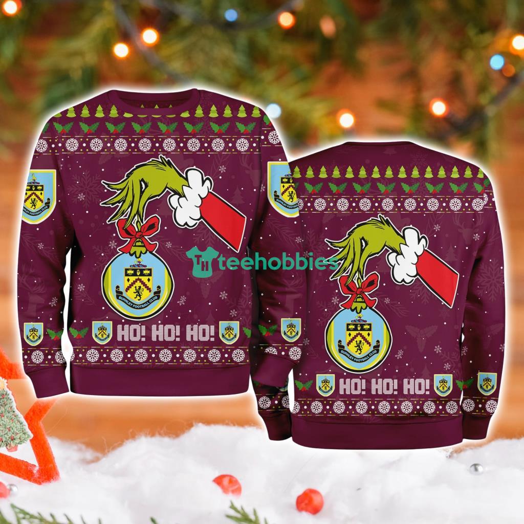 Burnley Grinch Hand Ugly Christmas Sweater 3D