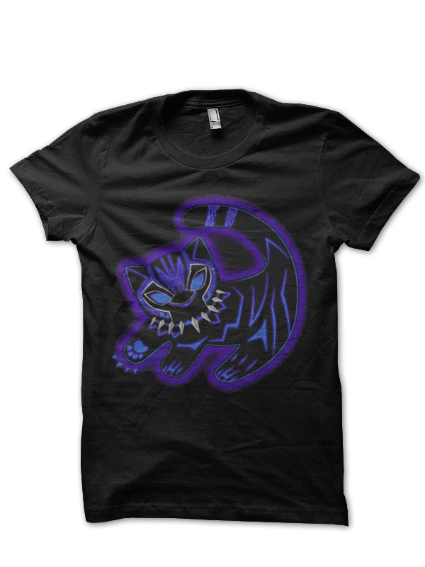 The Glowing Panther King Black Half Sleeve T-Shirt Hoodie, Sweatshirt | PureTeeCo.com
