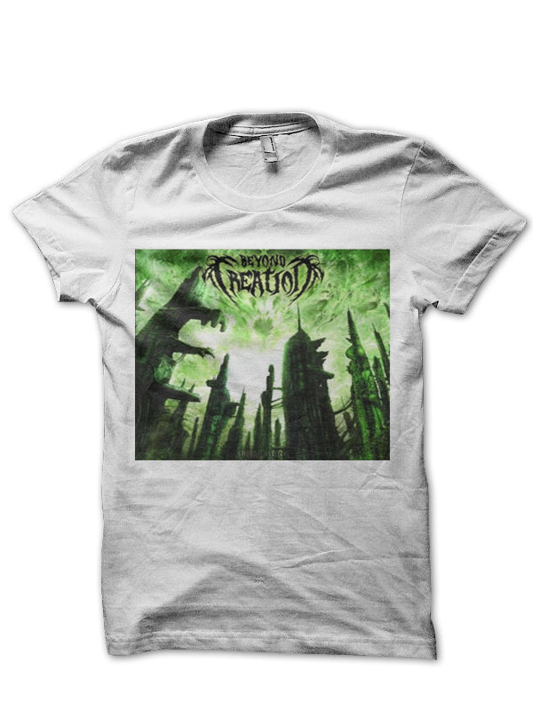 Beyond Creation Half Sleeve White T-Shirt Hoodie, Sweatshirt | PureTeeCo.com