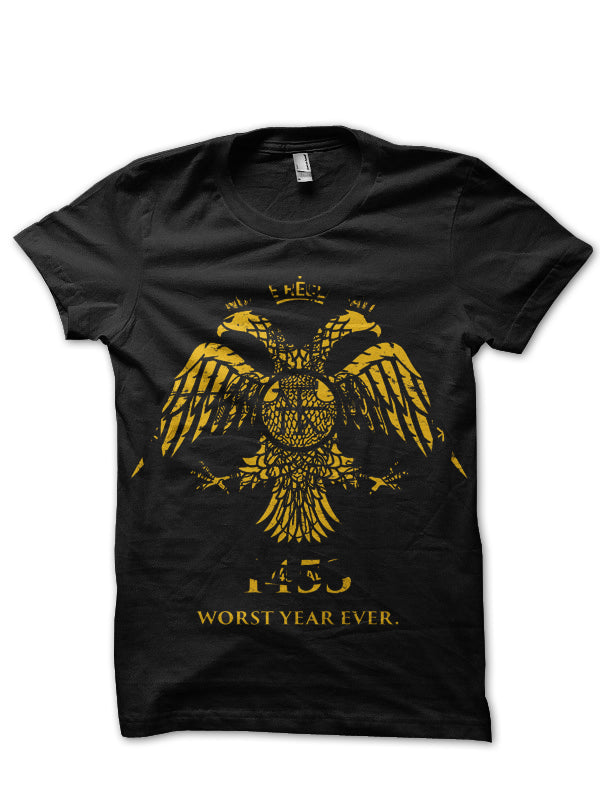 Constantinople 1453 Worst Year Byzantine Empire Black T-Shirt Hoodie, Sweatshirt | PureTeeCo.com