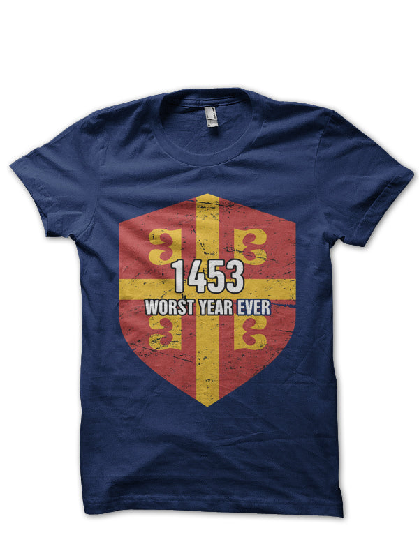 Constantinople 1453 Byzantine Empire Navy Blue T-Shirt Hoodie, Sweatshirt | PureTeeCo.com