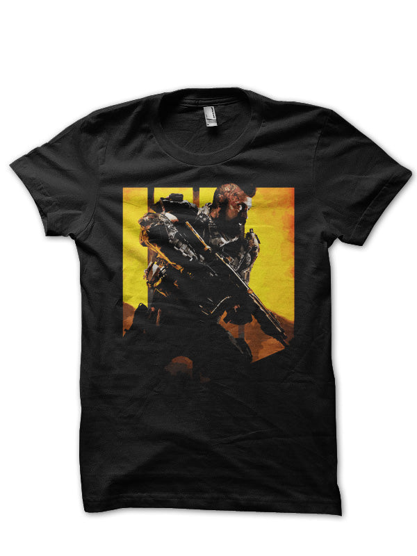 Call of Duty Black Half Half Sleeve T-Shirt Hoodie, Sweatshirt | PureTeeCo.com