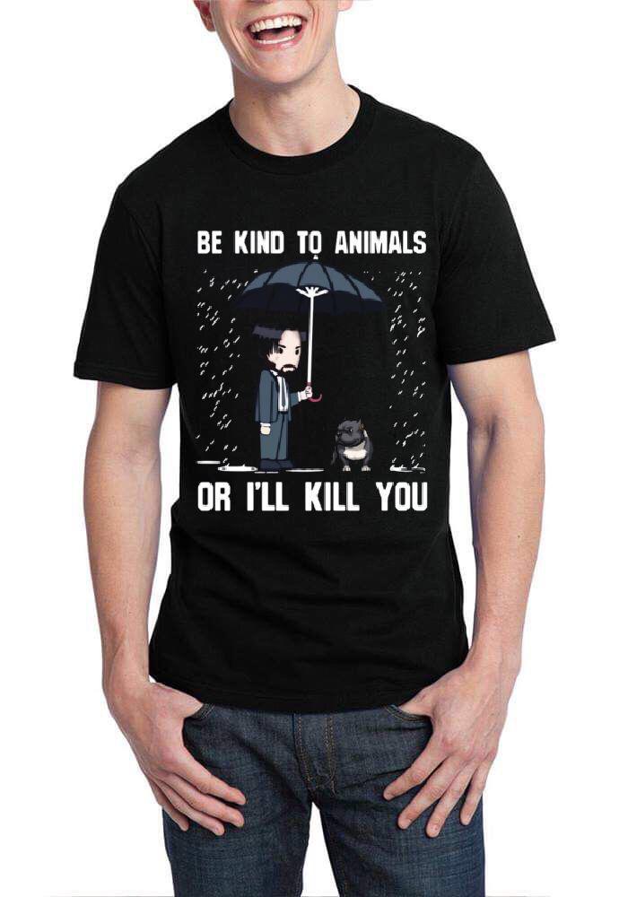 Be Kind To Animals Black T-Shirt Hoodie, Sweatshirt | PureTeeCo.com