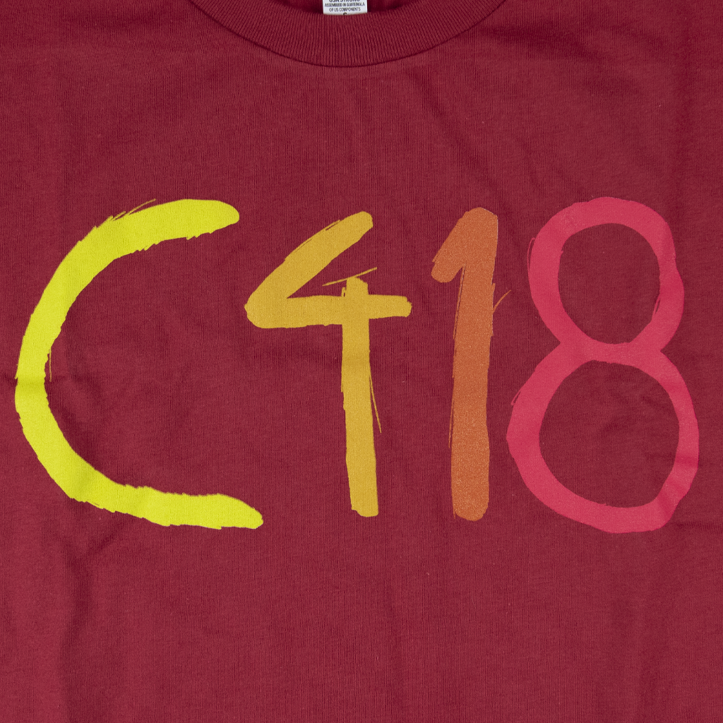 C418 Logo Red T-Shirt Hoodie, Sweatshirt | PureTeeCo.com (Image 2)