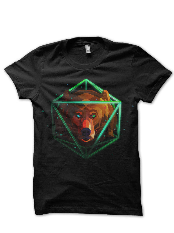 Caged Bear Abstract Black T-Shirt Hoodie, Sweatshirt | PureTeeCo.com
