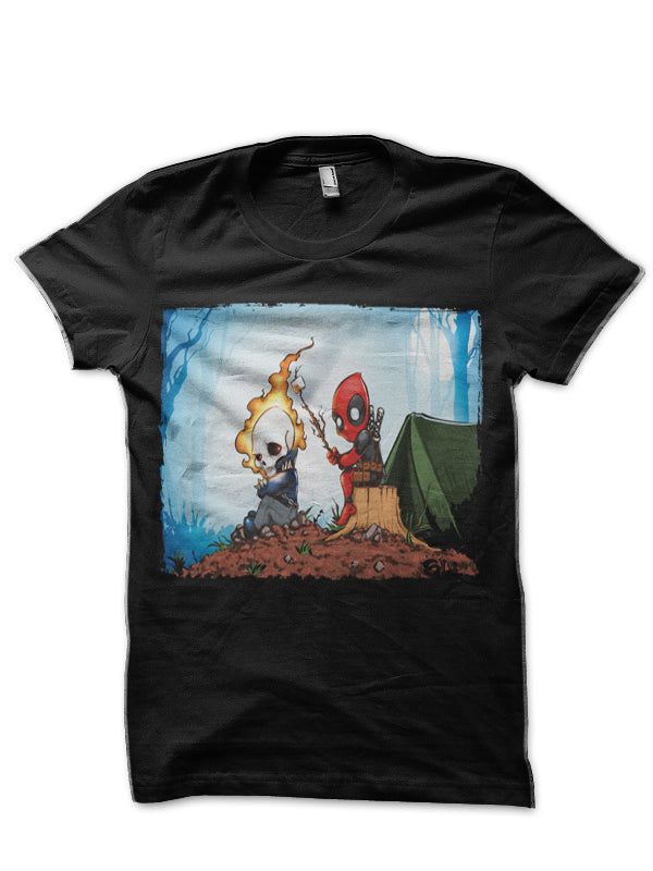 Deadpool Camping Black T-Shirt Hoodie, Sweatshirt | PureTeeCo.com