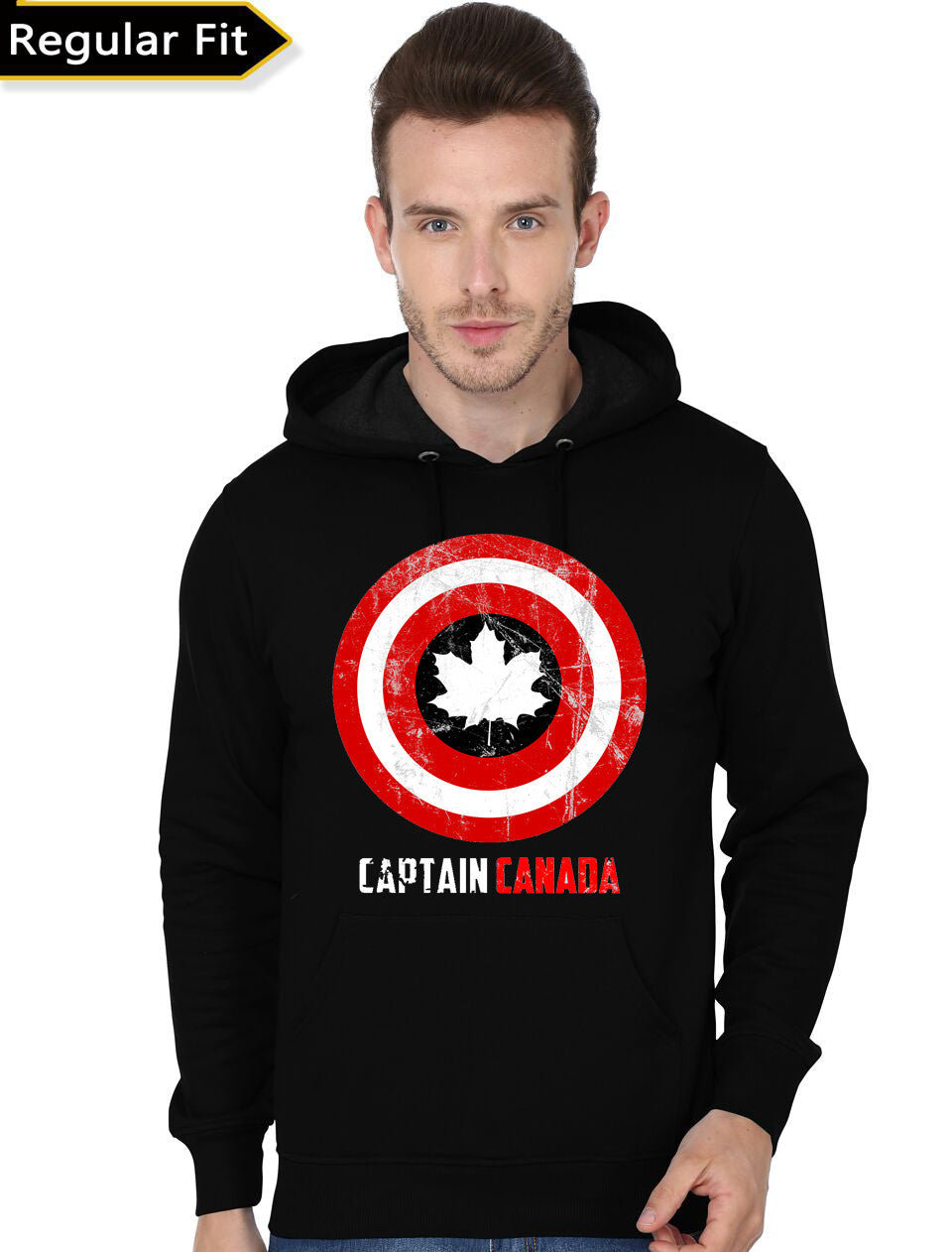 Captain Canada Black Hoodie T-Shirts, Sweatshirt | PureTeeCo.com