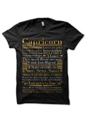 Capricorn Black T-Shirt Hoodie, Sweatshirt | PureTeeCo.com