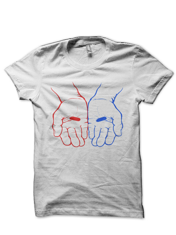 Red Pill or Blue Pill? The Matix White T-Shirt Hoodie, Sweatshirt | PureTeeCo.com