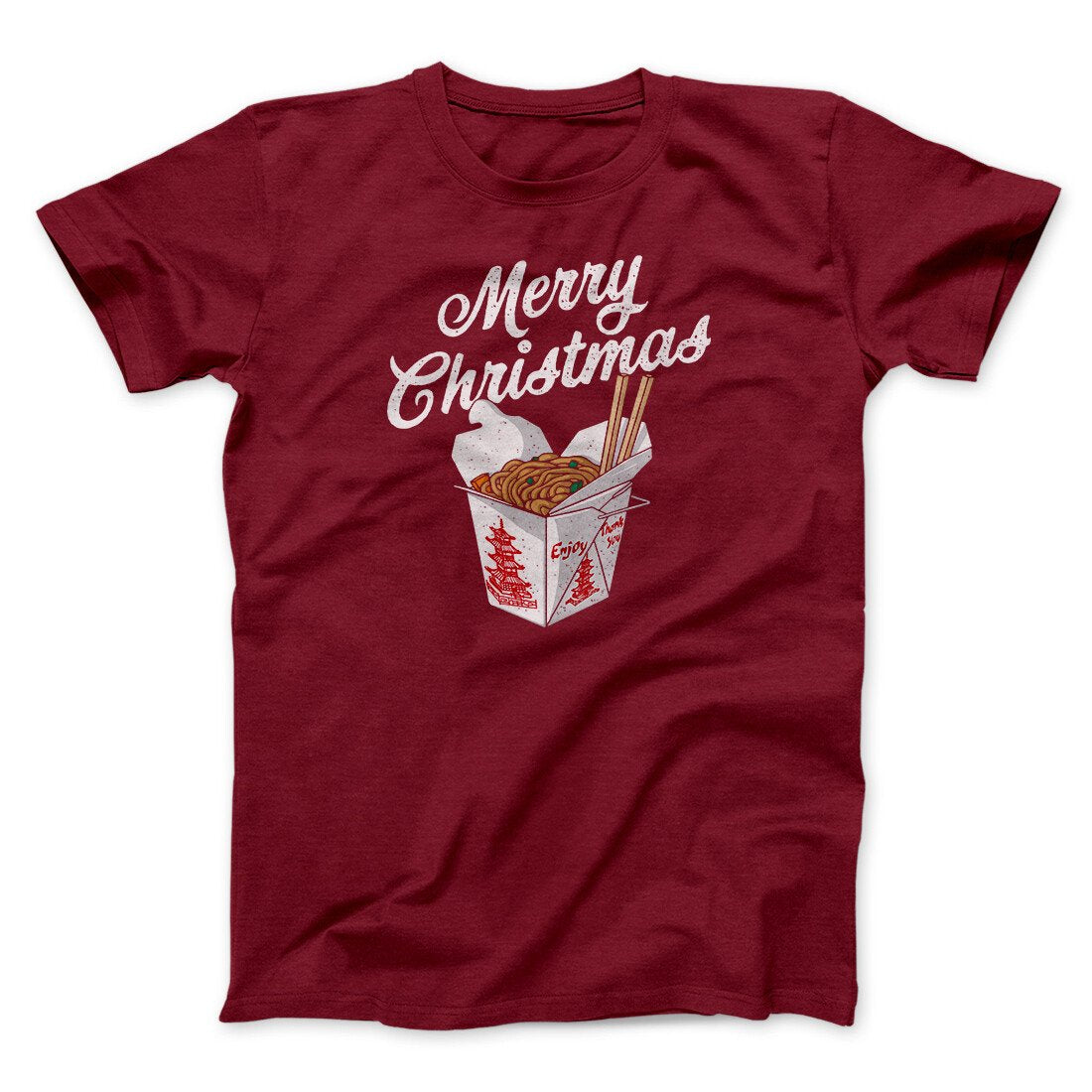 Merry Christmas Takeout Funny Hanukkah Men/Unisex T-Shirt Hoodie, Sweatshirt | PureTeeCo.com (Image 4)