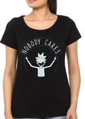 Nobody Cares Girls Black T-Shirt Hoodie, Sweatshirt | PureTeeCo.com