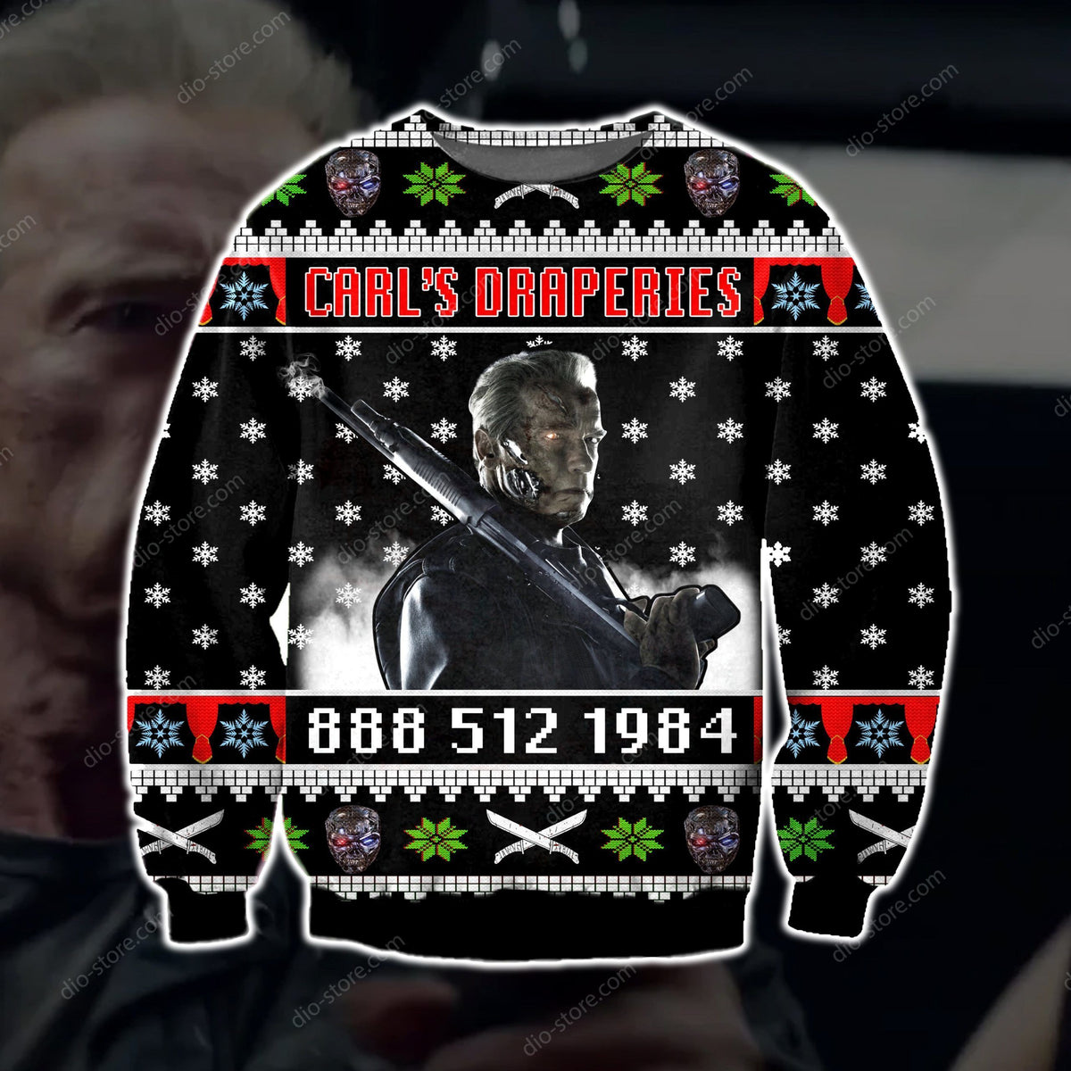 Carl’S Draperies Knitting Pattern 3D Print Ugly Sweater