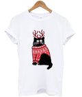 cat with christmas jumper meow t-shirt Hoodie, Sweatshirt | PureTeeCo.com