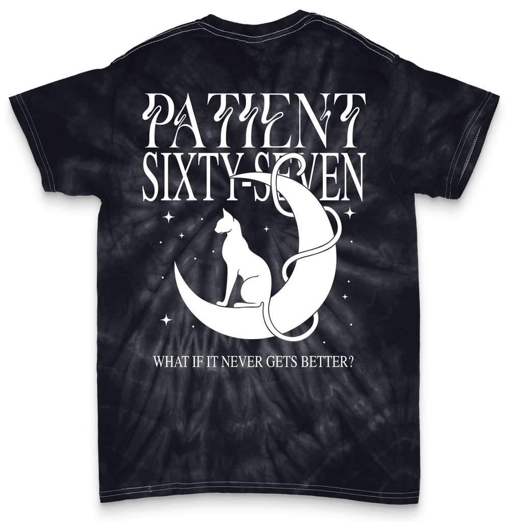 Patient Sixty-Seven - Cat Dye Tee Hoodie, Sweatshirt | PureTeeCo.com (Image 3)