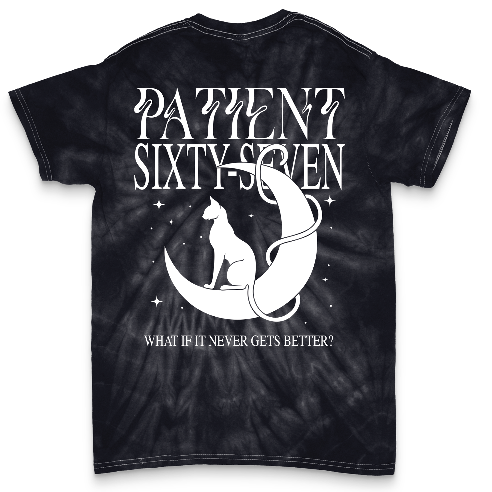 Patient Sixty-Seven - Cat Dye Tee Hoodie, Sweatshirt | PureTeeCo.com (Image 3)