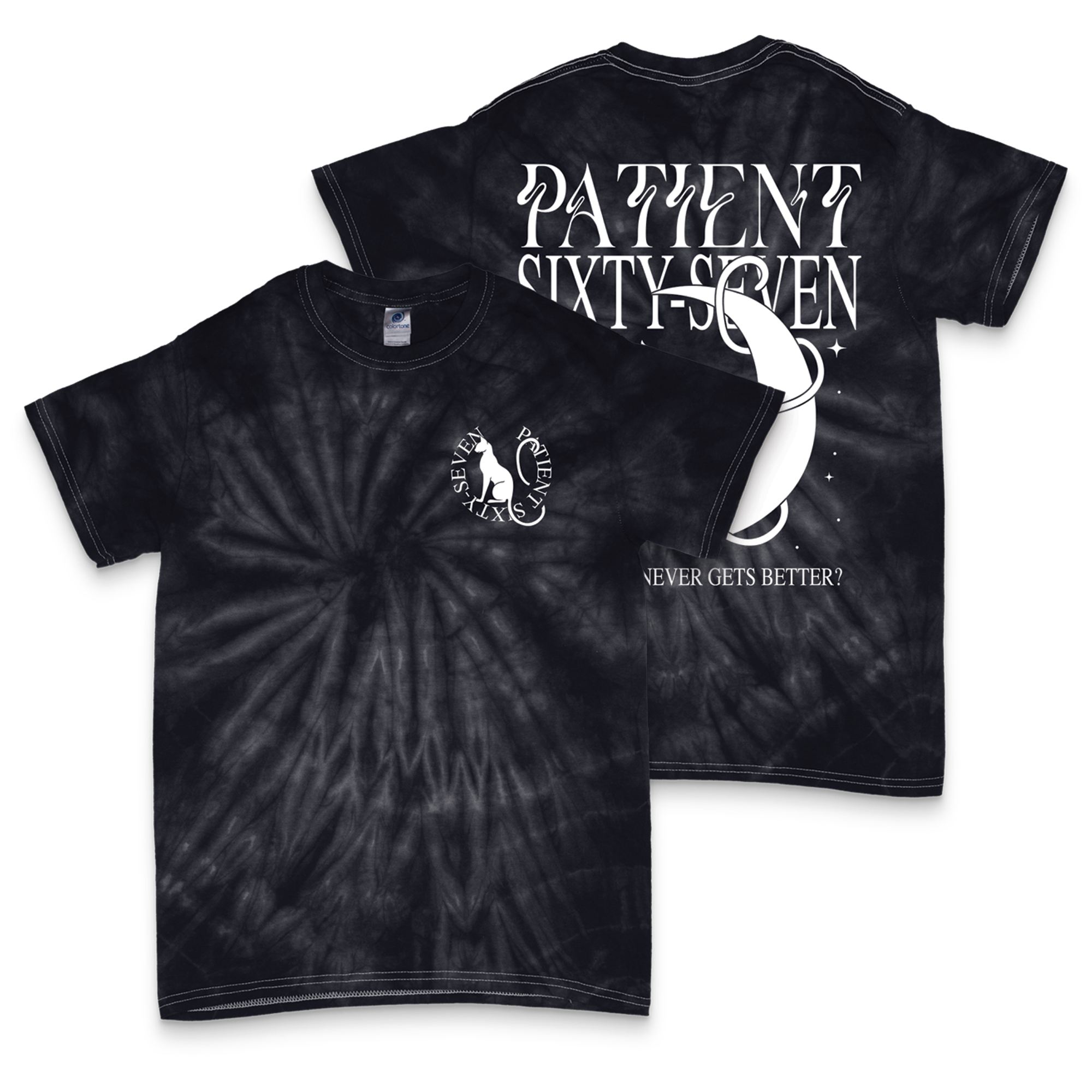 Patient Sixty-Seven - Cat Dye Tee Hoodie, Sweatshirt | PureTeeCo.com (Image 1)