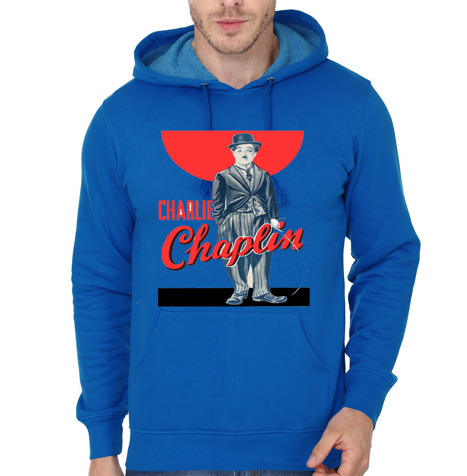 Charlie Chaplin Comedy Great Royal Blue Hoodie T-Shirts, Sweatshirt | PureTeeCo.com