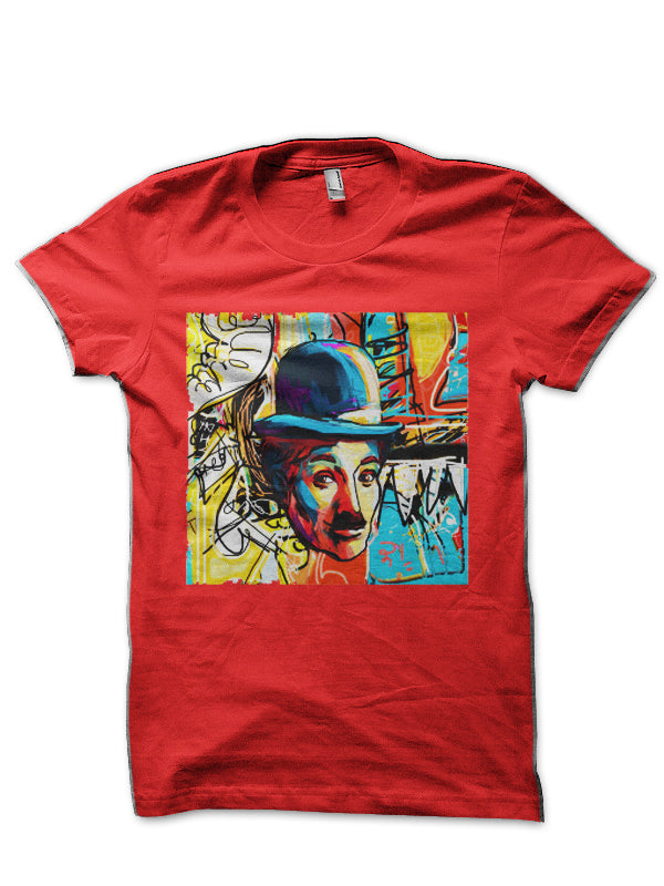 Charlie Chaplin Red T-Shirt Hoodie, Sweatshirt | PureTeeCo.com