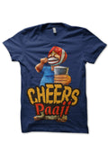 Cheers Paaji Navy Blue Tee Hoodie, Sweatshirt | PureTeeCo.com