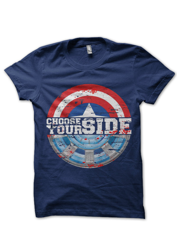Choose Your Side Navy Blue Tee Hoodie, Sweatshirt | PureTeeCo.com