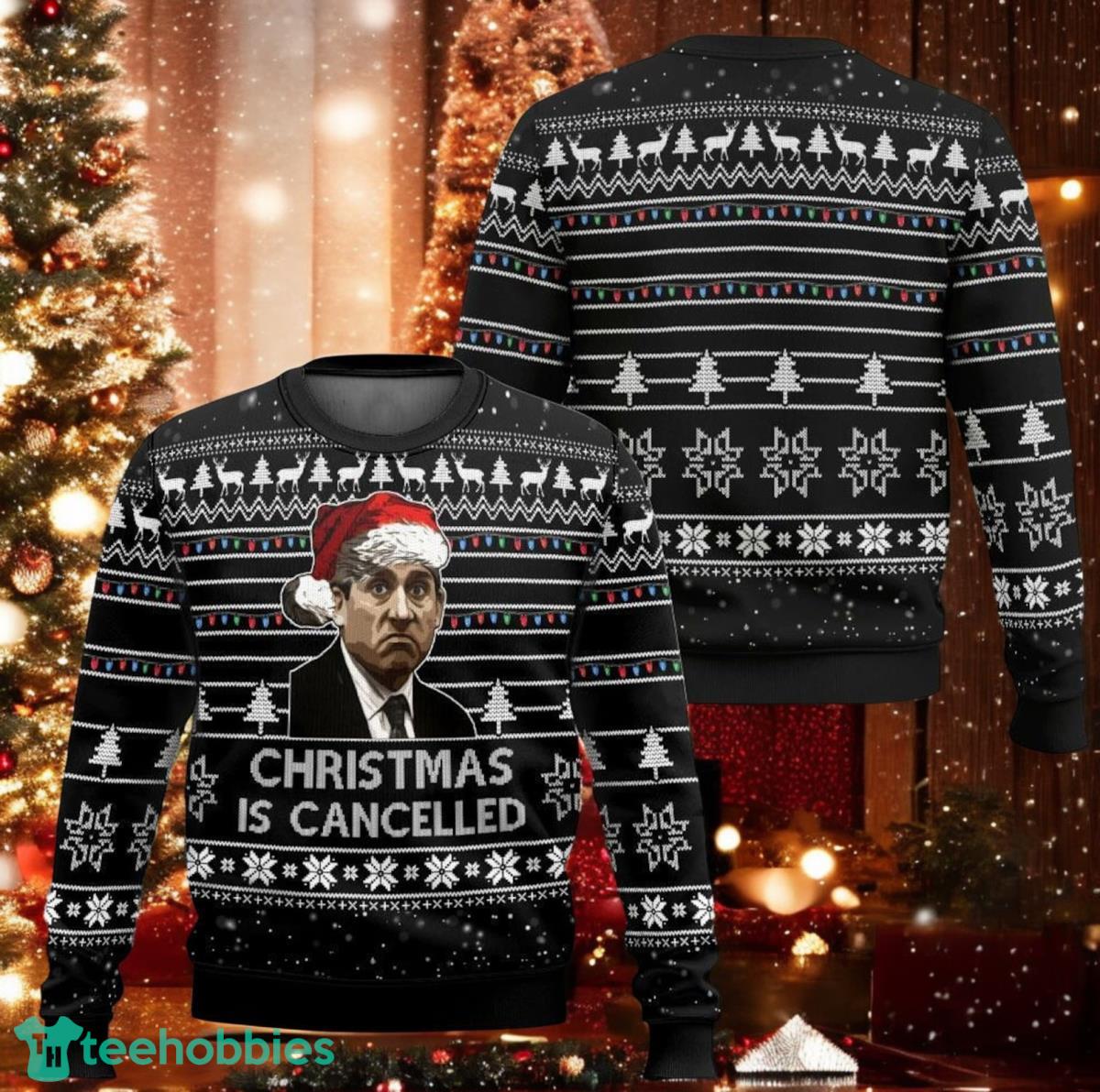 Christmas Cancelled Ugly Christmas Sweater Funny Office Xmas Sweater